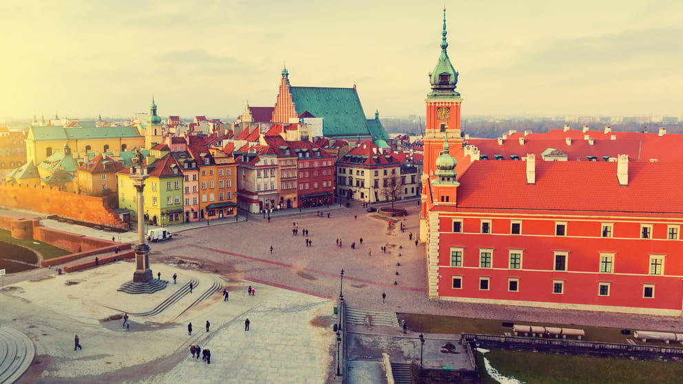 Cheap flights from Budapest, Hungary to Warsaw, Poland